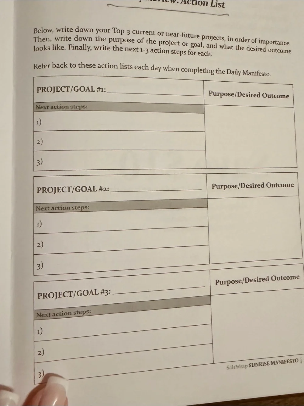 SaltWrap Sunrise Manifesto: Daily Morning Guided Journal for Gratitude New